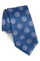 Men's Nordstrom Men's Shop Romano Medallion Silk Tie, Size - Blue