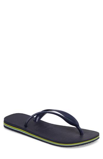 Men's Havaianas 'brazil' Flip Flop /8 M - Blue