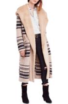 Women's Free People Sweetest Thing Faux Fur Hooded Sweater Coat - Ivory