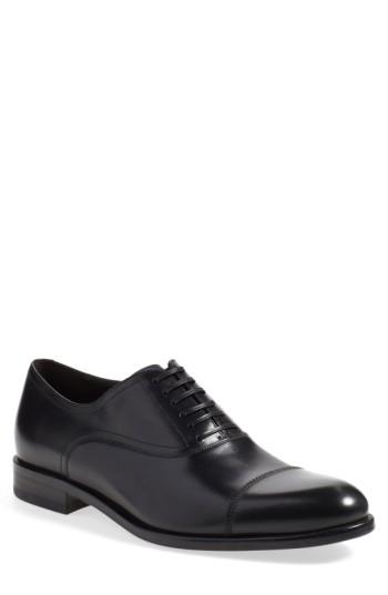 Men's Salvatore Ferragamo 'guru' Cap Toe Oxford .5 M - Black