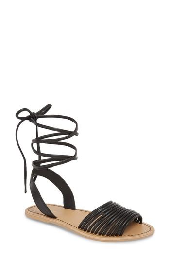Women's Topshop Hobble Wraparound Sandal .5us / 36eu M - Black