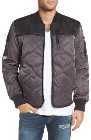 Men's Members Only Quilted Bomber Jacket - Grey