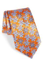Men's Ermenegildo Zegna Floral Silk Tie, Size - Orange