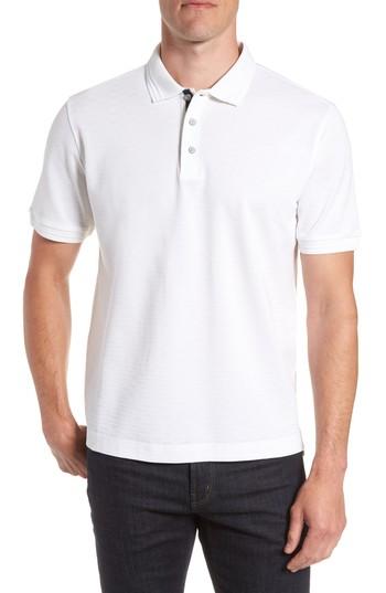 Men's Robert Graham Edwin Knit Polo, Size - White