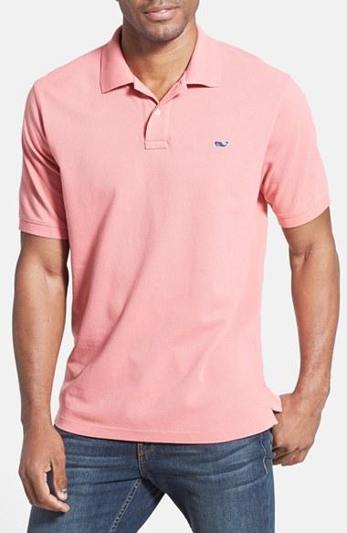 Men's Vineyard Vines 'classic' Pique Knit Polo, Size - Red