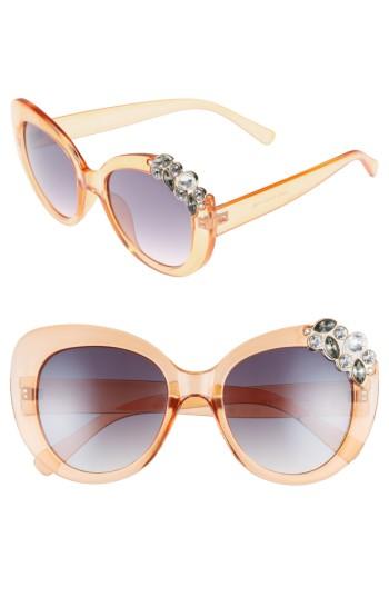Women's Bp. Crystal Cat Eye Sunglasses - Peach