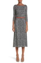 Women's Max Mara Peter Dot Print Midi Dress - Black