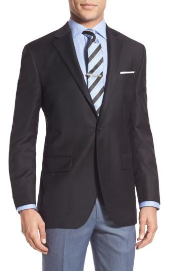 Men's Peter Millar 'flynn' Classic Fit Wool Blazer R - Black