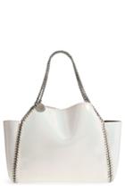 Stella Mccartney Small Oleo Deer Reversible Faux Leather Tote - White