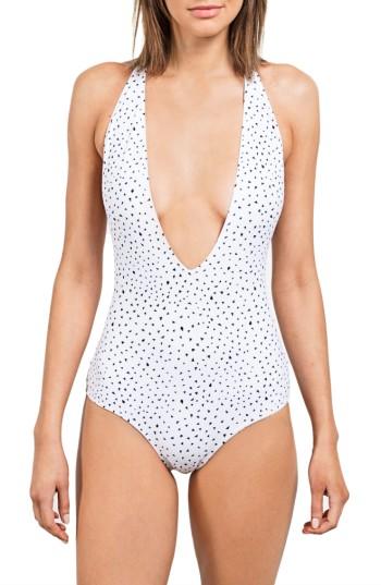 Women's Volcom Spot On One-piece Swimsuit - White