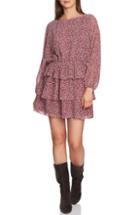 Women's 1.state Wildflower Tiered Ruffle Minidress, Size - Pink