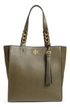 Tory Burch Brooke Leather Tote - Green