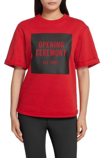 Women's Opening Ceremony Logo Sweatshirt Tee - Red