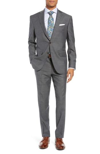 Men's David Donahue Ryan Classic Fit Stretch Check Wool Suit