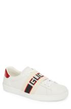 Men's Gucci New Ace Stripe Leather Sneaker .5us / 11.5uk - White