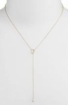 Women's Ef Collection Teardrop Diamond Lariat Necklace