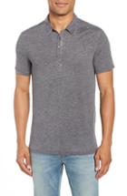 Men's John Varvatos Star Usa Jaspe Burnout Polo, Size - Grey