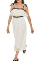 Women's Topshop Polka Dot Midi Dress Us (fits Like 0) - Ivory