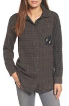 Women's Wit & Wisdom Contrast Sleeve Button-down Top