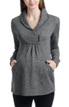 Women's Kimi And Kai Sadie Shawl Collar Maternity Sweatshirt