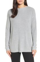 Women's Halogen Twist Back Sweater - Grey
