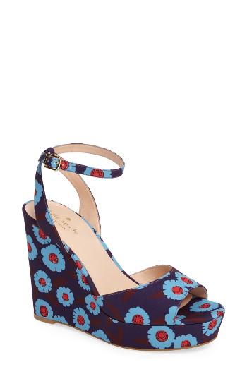 Women's Kate Spade New York Dellie Wedge Sandal .5 M - Blue