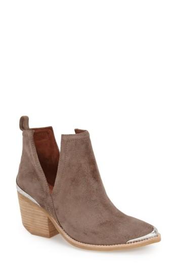 Women's Jeffrey Campbell Cromwel Cutout Western Boot .5 M - Beige