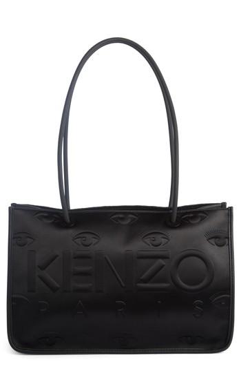 Kenzo Kanvas Eyes Faux Leather Tote - Black