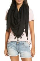 Women's Hinge Open Stitch Panel Wrap, Size - Black
