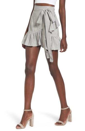 Women's Arrive Vienna Ruffle Wrap Skirt - Black