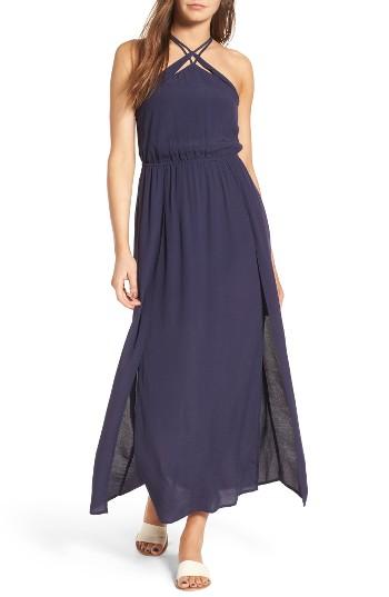 Women's Lush Woven Maxi Dress - Blue