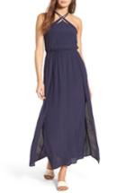 Women's Lush Woven Maxi Dress - Blue
