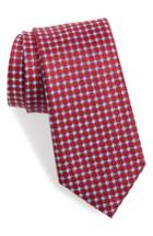 Men's Nordstrom Men's Shop Kitson Geometric Silk Tie, Size - Red