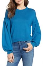 Women's Bp. Blouson Sleeve Sweater, Size - Blue/green