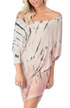 Women's Green Dragon Playa Watercolor Sateen Cover-up Dress - Blue