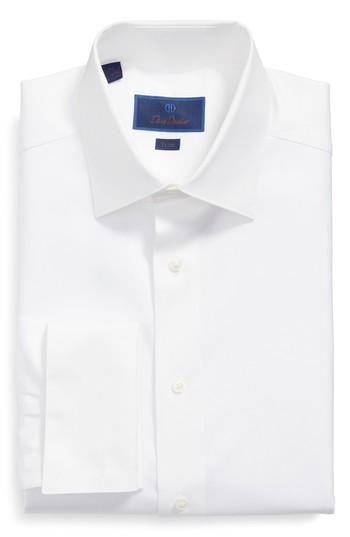 Men's David Donahue Trim Fit Tuxedo Shirt .5 34/35 - White
