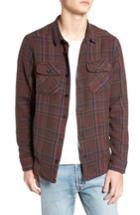 Men's Rvca Camino Flannel Shirt, Size - Brown