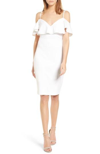 Women's Love, Nickie Lew Ruffle Body-con Dress - Ivory