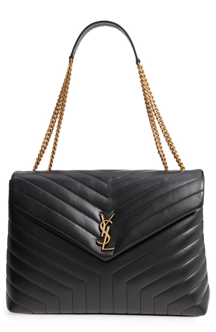 Saint Laurent Large Lou Matelasse Calfskin Leather Shoulder Bag -