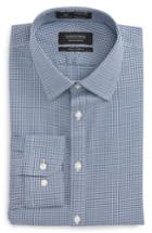 Men's Nordstrom Men's Shop Smartcare(tm) Extra Trim Fit Houndstooth Dress Shirt .5 32/33 - Blue