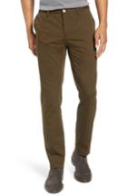 Men's Boss Stanino Flat Front Stretch Cotton Solid Trousers R - Green