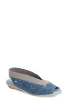 Women's Cloud 'caliber' Peep Toe Leather Sandal Us / 35eu - Blue