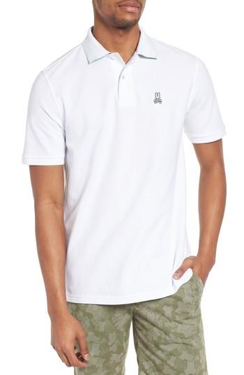 Men's Psycho Bunny Classic Pique Polo (s) - White