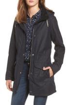 Women's Barbour Selsey Waxed Canvas Hooded Jacket Us / 8 Uk - Blue