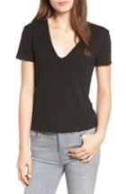 Women's All In Favor Rib Knit Tee - Black