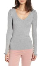 Women's Chelsea28 Pearly Bead Detail Sweater, Size - Grey
