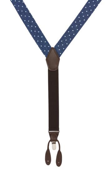 Men's Nordstrom Men's Shop Dot Denim Suspenders