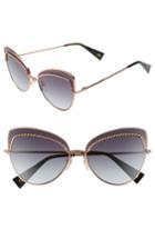 Women's Marc Jacobs 61mm Butterfly Sunglasses - Gold Copper