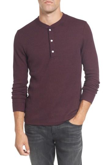 Men's Bonobos Slim Fit Long Sleeve Henley Shirt - Red