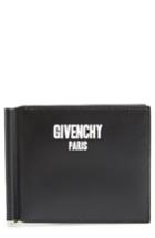 Men's Givenchy Big Logo Money Clip Wallet - Black